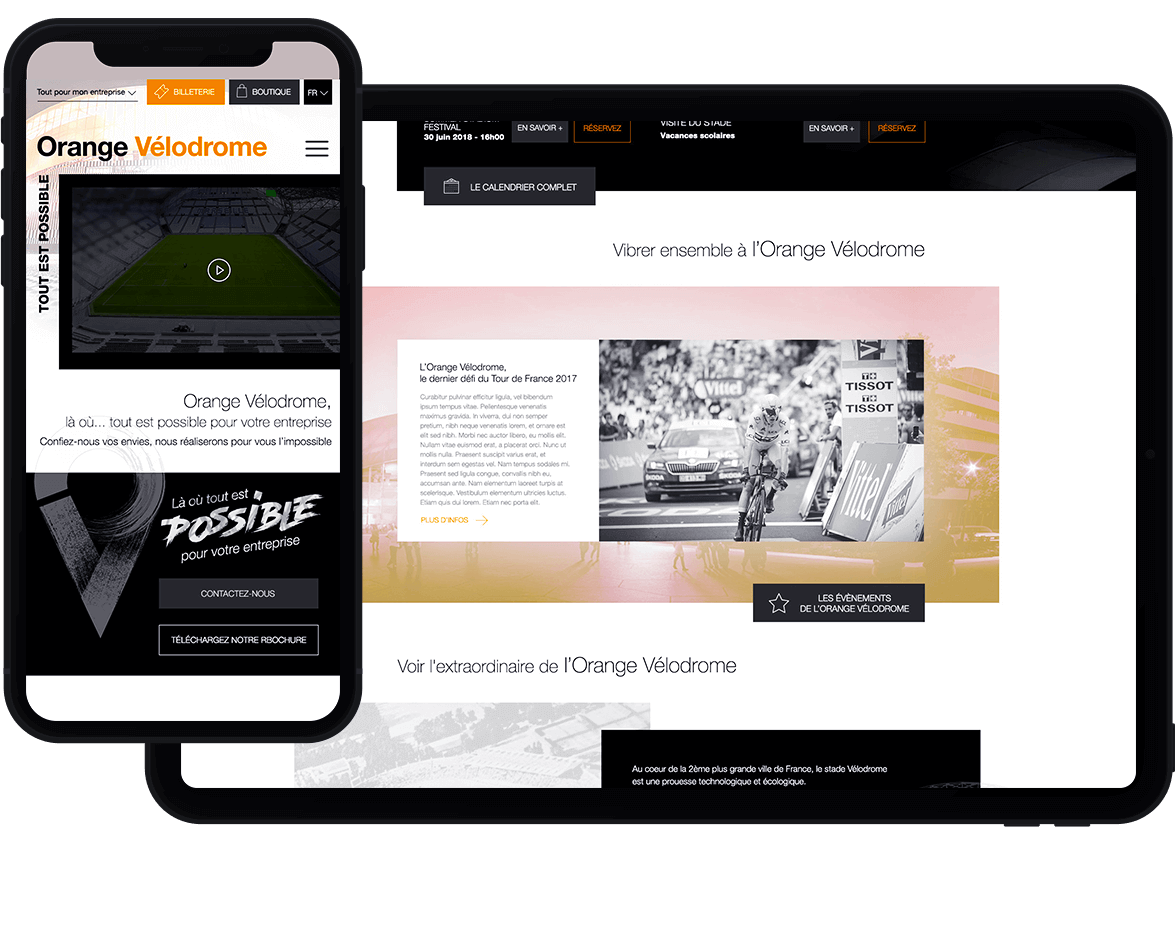 Responsive design - Orange Vélodrome